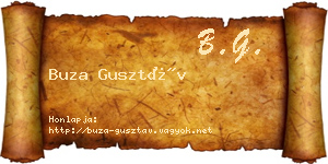 Buza Gusztáv névjegykártya