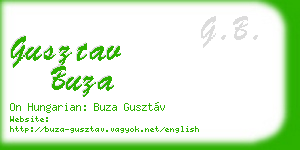gusztav buza business card
